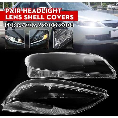 2pcs Car Headlight Cover Headlamp Clear Shell Lamp Cover Lens Cover For Mazda 6 2003 2004 2005 2006 2007 2008
