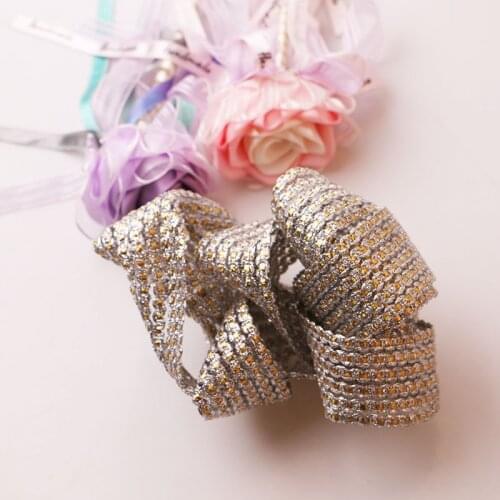2-yard 3.8cm Sequin bar ironing drill lace decoration DIY garment accessories decorative drill