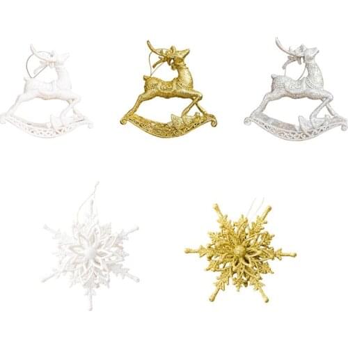 5Pcs Hanging Accessories Party Festival Holiday Home Decor Embellishments Hanging Deer Ornaments