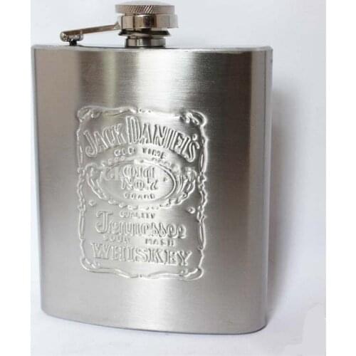 50Pcs/Lot Luxury Flask 7oz Set Portable Stainless Steel Flagon Wine Bottle Gift Box Pocket Flask Russian Flagon
