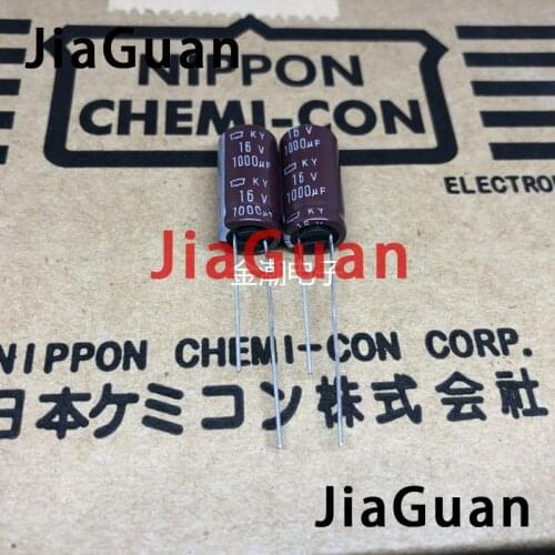 50pcs NEW CHEMI-CON 1000uf/16v NIPPON KY 16V1000UF 10x16MM electrolytic Capacitor 1000UF 16V NCC NCC ky 16v 1000uf