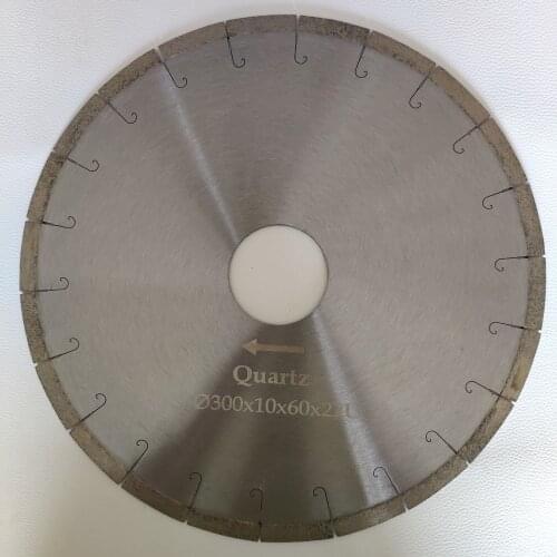 DB77 Top Quality D300mm Fish Hook Diamond Circular Saw Blades for Quartz Continuous Segments Quartzite Cutting Disc One Piece