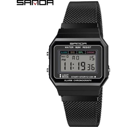 SANDA Super Men Women Watches Top Brand Luxury Digital Watch Fashion Waterproof Wristwatch Male Clock Relogio Masculino 6017