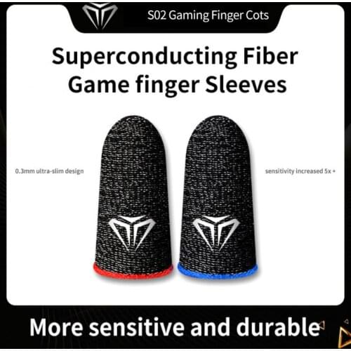 2pcs Flydigi Mobile Phone Gaming Sweat-Proof Finger Cover Fingertip Gloves Game Non-slip Touch Screen Thumb Fingertip Sleeves