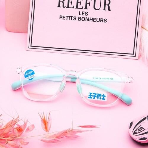 Childrens Glasses Boy Girl Eyeglasses Lightweight Eyewear Frame Children Prescription Glasses Frame Silicone Leg+Tr Frame