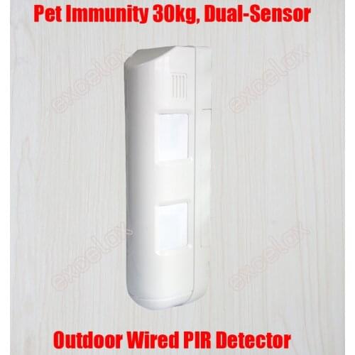 Dual-Sensor Four Curtain Antimasking Pet Immunity 30KG Outdoor Wired PIR Detector Waterproof Passive Infrared Motion Sensor