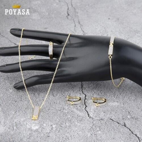 Moroccan Caftan wedding gold jewelry set for women crystal beads fashion jewelry set copper high quality jewelry set