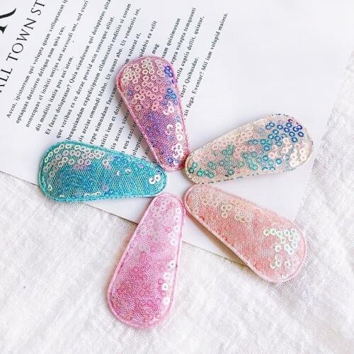 Handmade Mini Sequins Litlle Girls Hair Clips Waterdorp Shiny Glitter Cute Hairpins Daily School Barrettes Headwear Accessoires