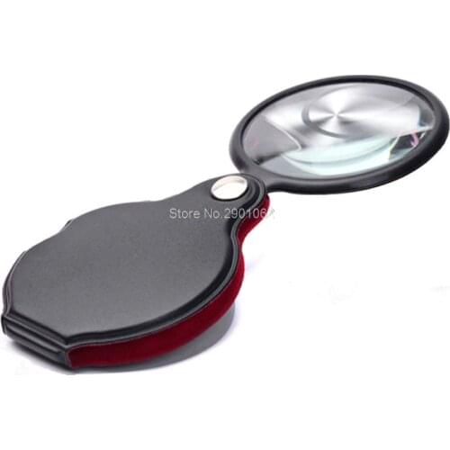 1PC 8/6X 50/58mm Mini Pocket Folding Jewelry Magnifier Magnifying Eye Glass Loupe Lens