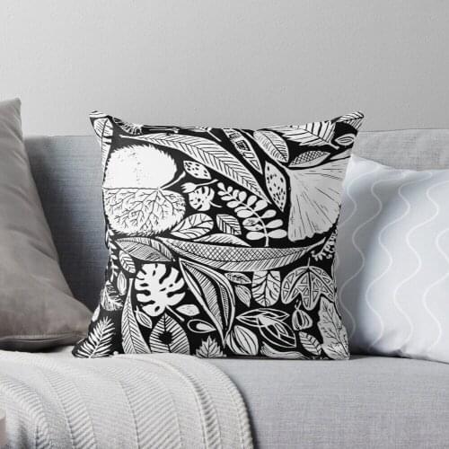 Nature in black Throw Pillow Cushion Cover Polyester throw pillows case on sofa home living room car seat decor 45x45cm