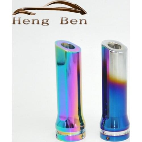Neo Chrome Toasted blue Aluminum Car Handle Hand Brake Sleeve Universal Fitment Cover