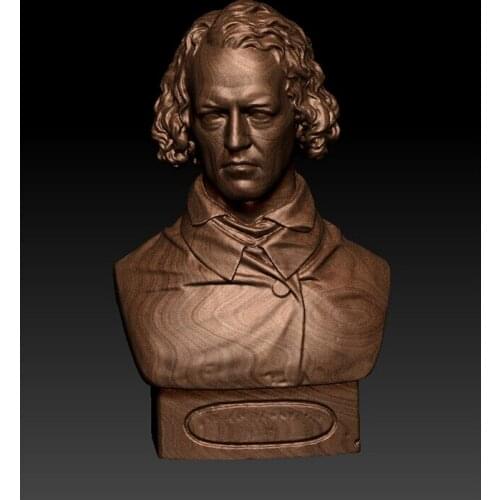 New model 3D model for 3D relief cnc machine in STL format Tennyson Bust