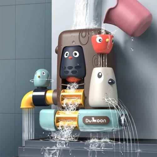 QWZ New Pipeline Water Spray Shower Game Elephant Baby Bath Toys for Children Swimming Bathroom Bathing Shower Kids Gifts