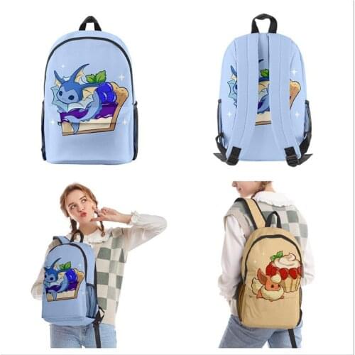 TAKARA Pokemon School Bags Backpacks Pikachu Anime Figures Kids Bags Big Capacity Travel Bag Girls Boy Christmas Gifts