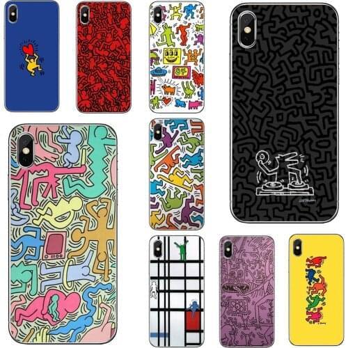 Silicone Skin Cover For Huawei Mate 20 30 40 7 8 9 10 Lite Pro P Smart 2018 2019 Plus G7 G8 Keith-Haring-Works-Colorful-Print