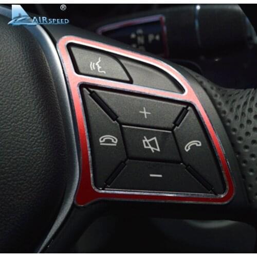 Airspeed for Mercedes Benz E Class W212 Car Steering Wheel Key Button Frame Trim Mouldings Interior Car Accessories Car Styling