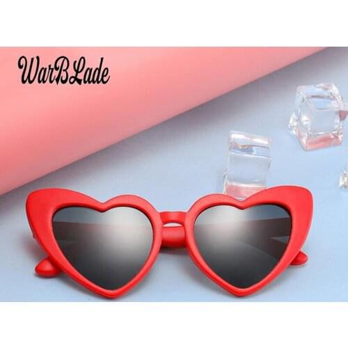 WarBLade New Children Sunglasses Kids Polarized Sun Glasses LOVE Heart Boys Girls Glasses Baby Flexible Safety Frame Eyewear