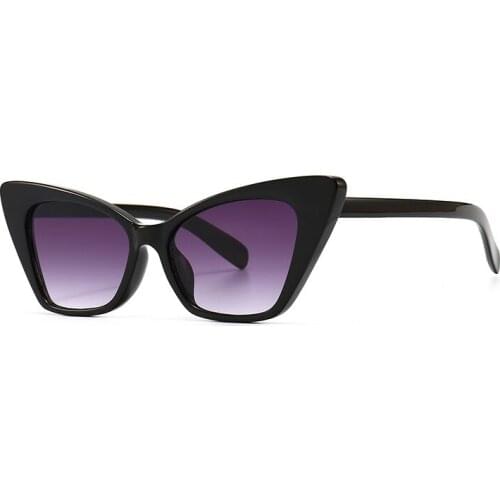 Vintage Fashion Sexy Lady Cat Eye Sunglasses Women Luxury Brand Designer Travel Thin Frame Classic Sun Glasses Shades UV400