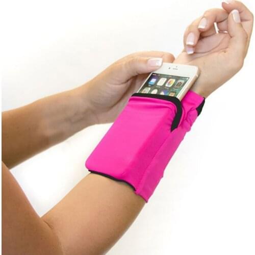 Arm Bag Ultra-thin Anti-slip Wristband Wrist Armband Phone Pouch Holder Sports Bags For Gym Fitness Running Cycling