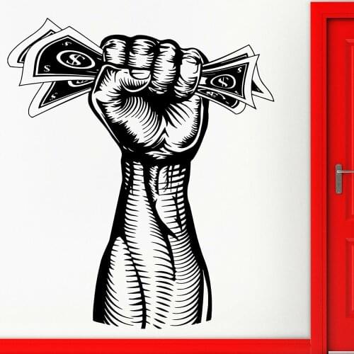 Inspirational success Wall Sticker Vinyl Money Earnging Dollars Currency Wall Decals Office Home Room Decoration Stickers X963