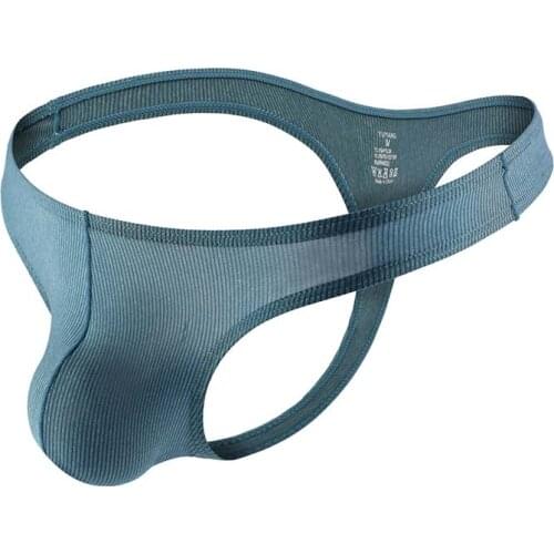 Men Sexy Thongs Striped Personal Briefs Bikini G-string Thong Jocks Tanga Underwear Shorts Exotic U Pouch T-back Panties