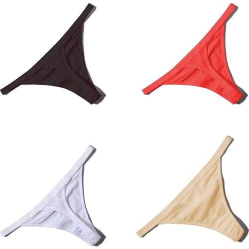 Q 4Colors Low-waisted Ladies Underpants Thongs Panties M/L Cotton/Spandex Pure Color Women Underwear Sexy 1Pcs