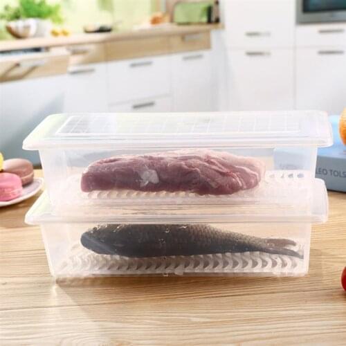 1pc Storage Crisper Practical Fashion Transparent Crisper Drainer Piece Crisper for Store Restaurant Fruit Vegetables Home