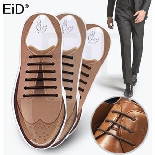 10pcs Silicone Gel No Tie Shoelaces For Leather Shoes Special Shoelace Shoe Laces For Men Business Lacing Shoes Rubber Shoelace