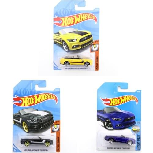 2018 Original Hot Wheels Mini Alloy Coupe 2015 FORD MUSTANG GT CONVERTIBLE 1/64 Metal Diecast Model Car Kids Toys Gift