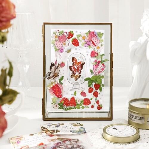 30Pcs/Bag Vintage Bouquet Bread Mushrooms PET Sticker Package DIY Diary Journal Decoration Label Sticker Album Scrapbooking