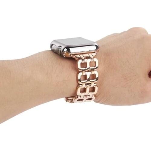 38-42mm Luxury Watch Strap For Apple Watch Series 1 2 3 Wrist Band Stainless Steel Watch Band For Apple Series iWatch Bracelet