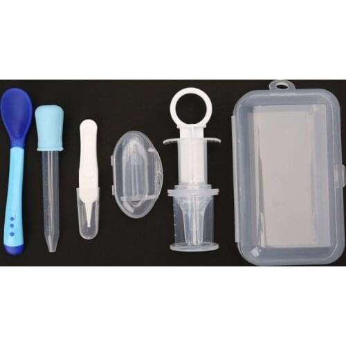 5pcs Newborn Baby Kids Medicine Dispenser Dropper Toothbrush Health Care Kit