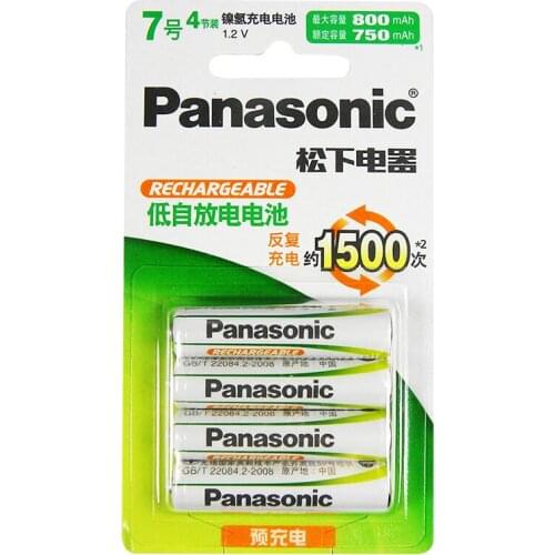 Panasonic AAA 1.2V 800mAh NI-MH Battery High Performance Rechargeable Camera Flashlight Toys NiMH Batteries Cell,4pcs/pack