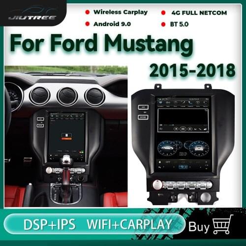 Vertical Screen Android 9.0 Car Radio For Ford Mustang 2015-2018 Car GPS Navigation Wireless Carplay Multimedia DVD Radio Player