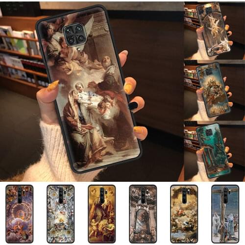 Retro Classic Art Of Jesus Angel Phone Case For Xiaomi Redmi Note 9S 9 10 8 Pro 7 8T 9C 9A 8A 7A K40 6 6A Soft Cover TPU Funda