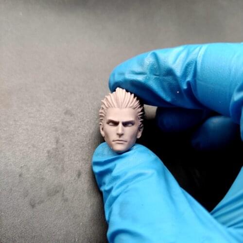 Blank 1/12 Scale The Demon Hunter Vergil Head Sculpt Unpainted Fit 6" ML Figure
