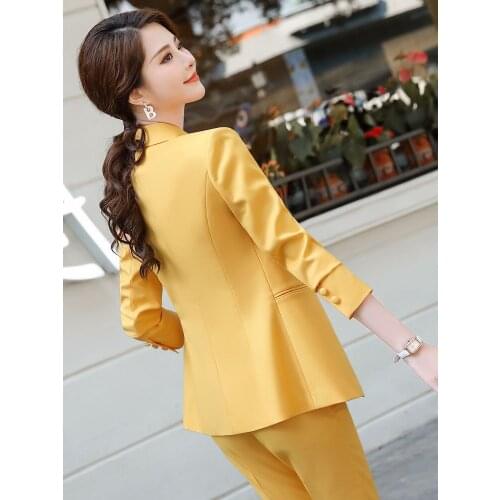 Formal Women Business Suits Pants and Jackets Coat OL Styles Office Ladies Professional Career Interview Job Clothes Blazers Set