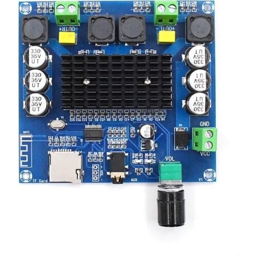 Dual Channel Digital Bluetooth Power Amplifier Board Supports Aux On-board Potentiometer Tda7498 Dual 100W