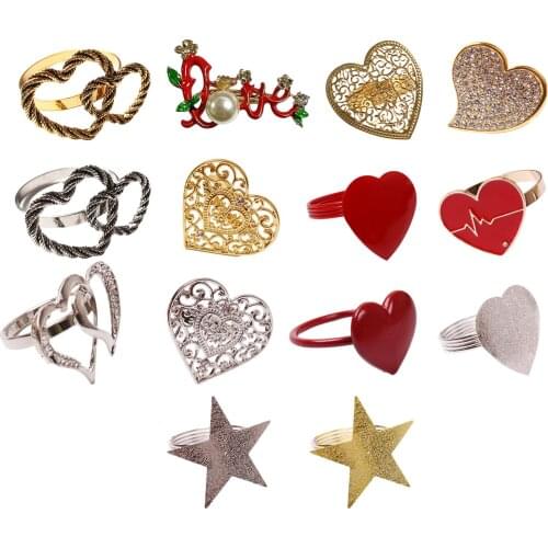 Valentines Napkin Ring Serviette Buckle Holder for Dinner Parties Exquisite Appearance durable soft and reusable bright colors