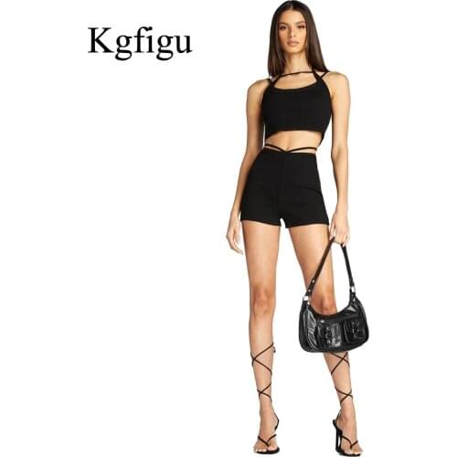 KGFIGU Women Sleeveless Tops Short Pants Set Summer Ladies Girls Sports Set Suits Two Piece Women Running Set