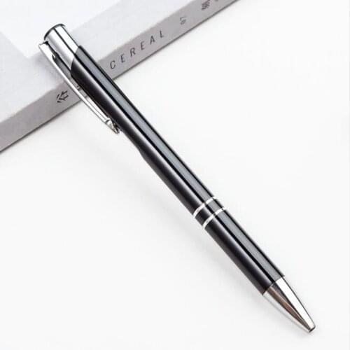 Metal Ballpoint Pen Aluminum Rod Press Type Ball Point Pens School Office Supplies