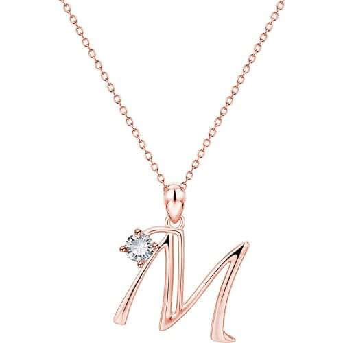 Fashion Women Gift 26 English Letter Name Chain Pendant Necklaces Jewelry Necklace English Alphabet Initial Letter Pendants