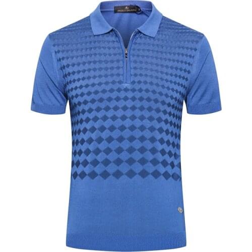 Billionaire Polo shirt mens silk 2019 summer fashion Embroidered zippers printing Breathable Short sleeve M-5XL free shipping