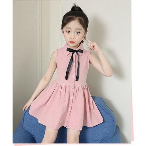 The latest explosion girl dress summer new wave childrens wear strap little girl princess dress super foreign gas