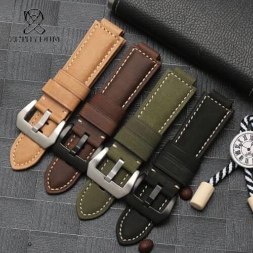 Calfskin bracelet 24*16mm Genuine Suede Leather Vintage Strap Bracelet Belt Long Short VersionBand Watchband collocation effect