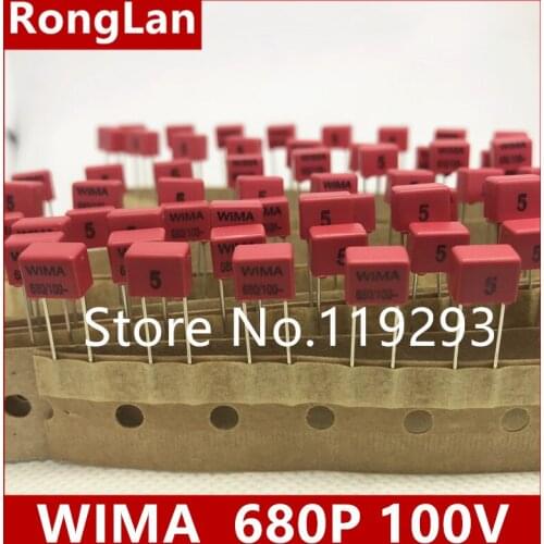 [SA]WIMA German Weimar 680P 100V row with red feet 5m original disc stock wholesale--100pcs/lot