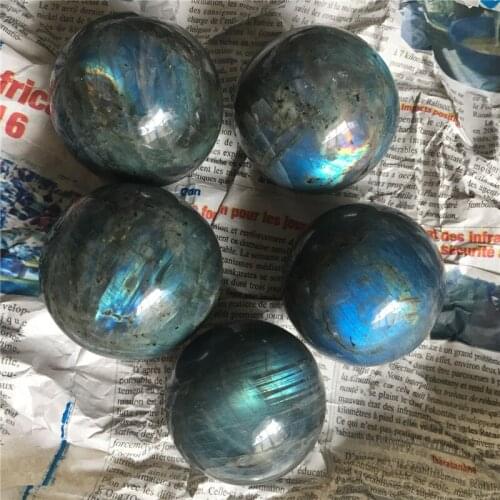 1pcs drop shipping 100% natural stones and minerals labradorite sphere healing crystals ball for home and office decoration