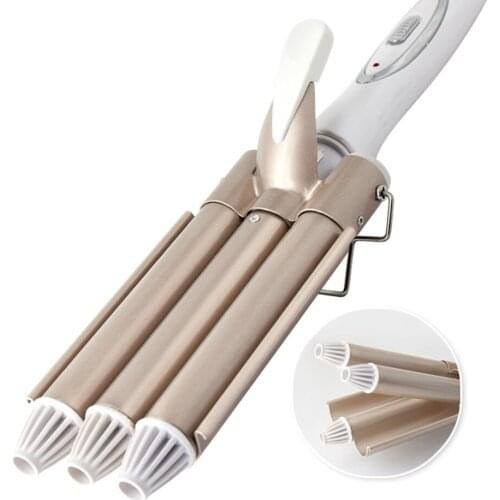 Hair Styling Roller Three Stick Water Corrugated Curler Egg Roll Curling Irons Big Volume Perm Aluminum Alloy Clip Hair Curler