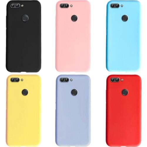 For Huawei P Smart Case Silicone Plain Color Cute Phone Cover For Fundas Huawei P Smart 2018 2017 PSmart FIG-LX1 Cases 5.65 inch