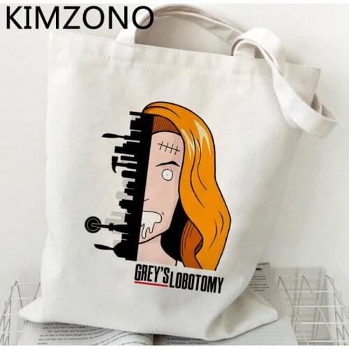 Greys Anatomy shopping bag canvas tote shopper shopping bag bolsas reutilizables sac cabas cloth tote cabas